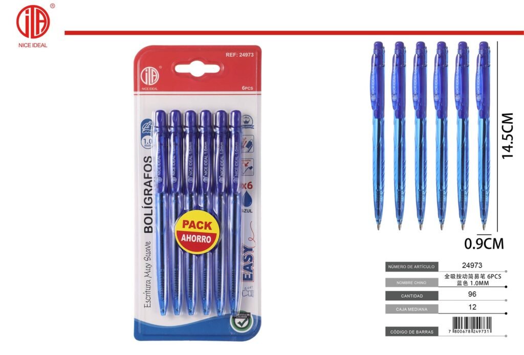 BOLIGRAFO 6PCS 1 00MM