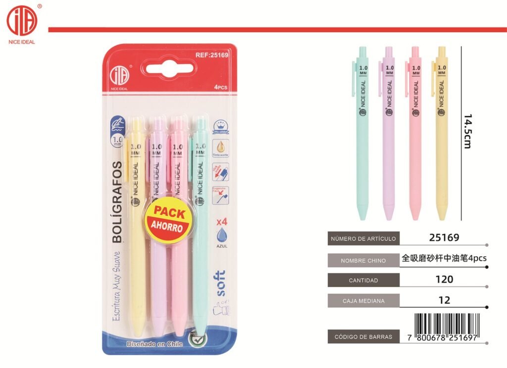 BOLíGRAFO DE GEL 4PCS