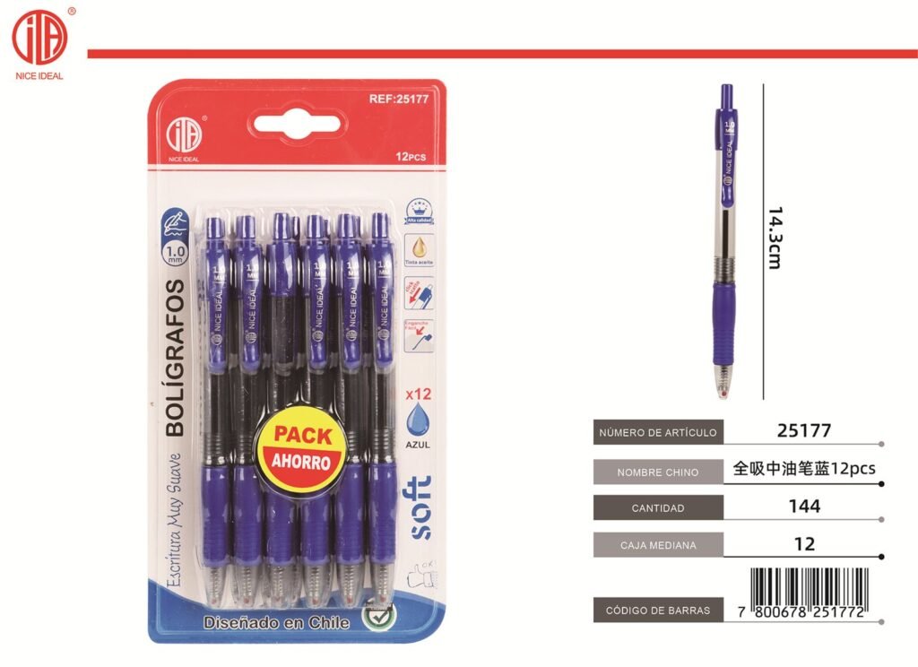 BOLíGRAFO DE GEL 12PCS 1.0MM