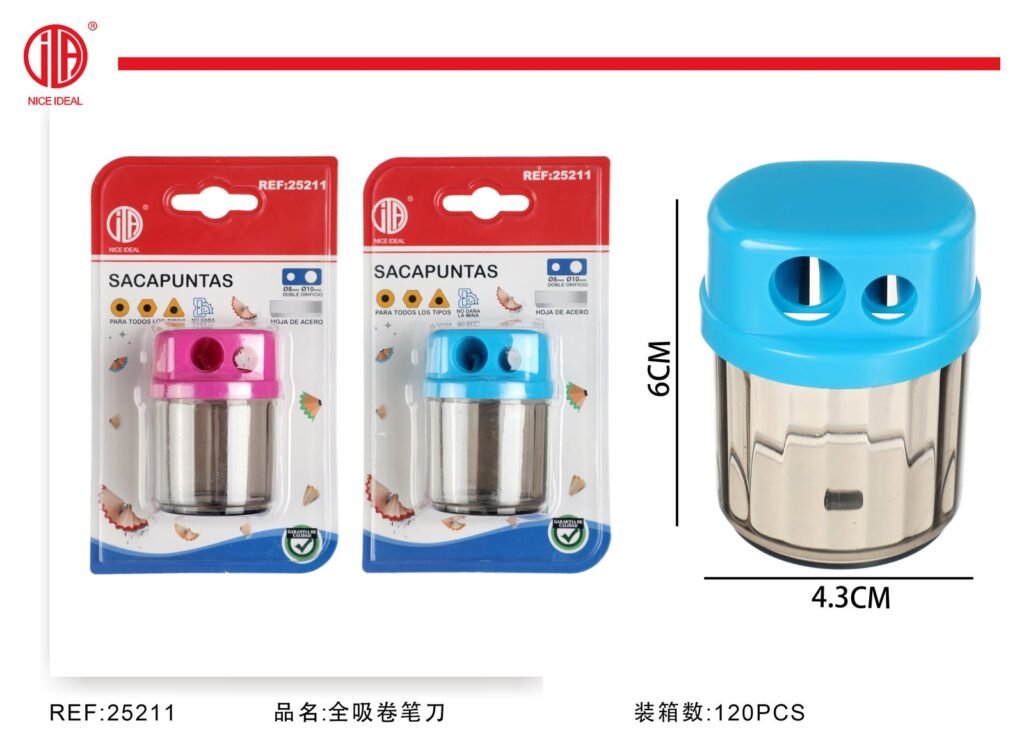 Sacapuntas metálico de doble orificio