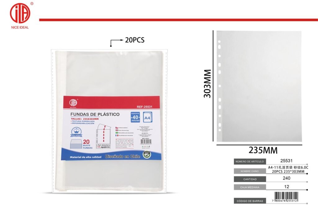 HOJAS SUELTAS A4-11 4.0C 20PCS 235*303MM