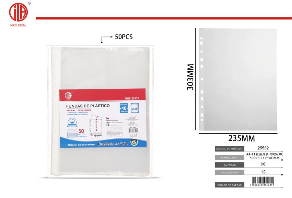 HOJAS SUELTAS A4-11 4.0C50PCS 235*303MM