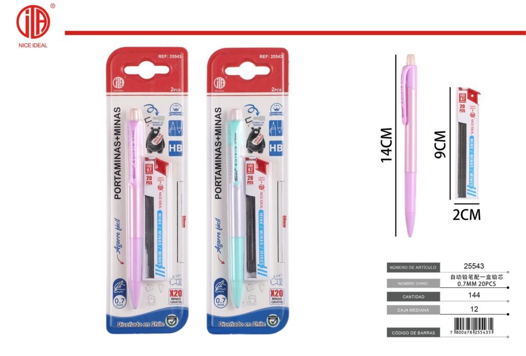 PORTAMINAS MINAS 0.7MM 20PC 2