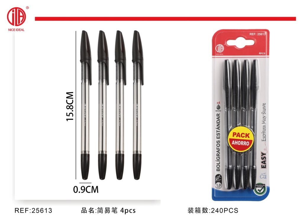 BOLíGRAFO SIMPLE 4 PIEZAS 4PCS 4 1.0MM