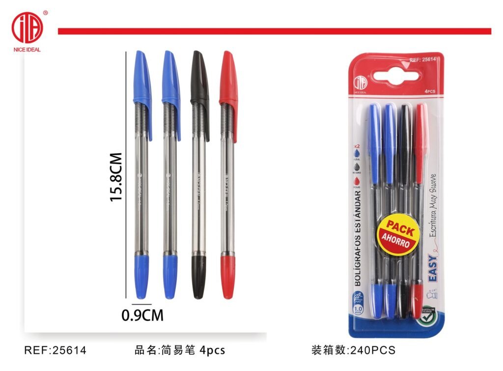 BOLíGRAFO SIMPLE 4 PIEZAS 4PCS 2 1 1 1.0MM