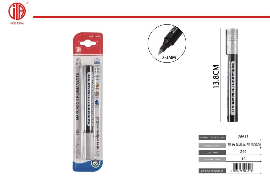 ROTULADOR METáLICO PLATEADO 2538