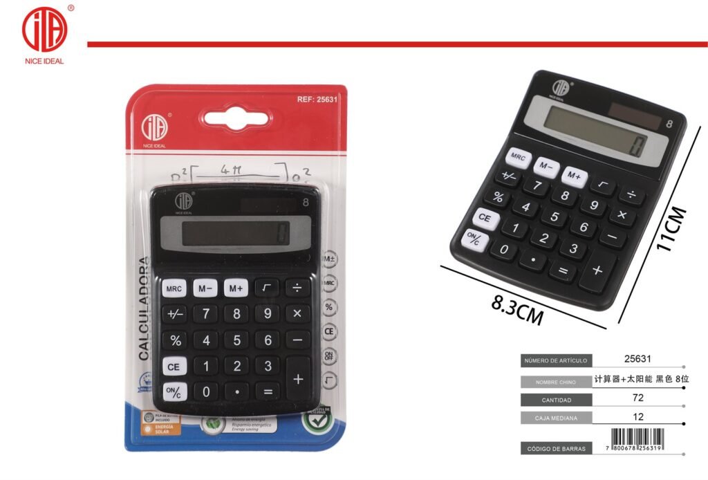 CALCULADORA SOLAR BLACK 8905 8