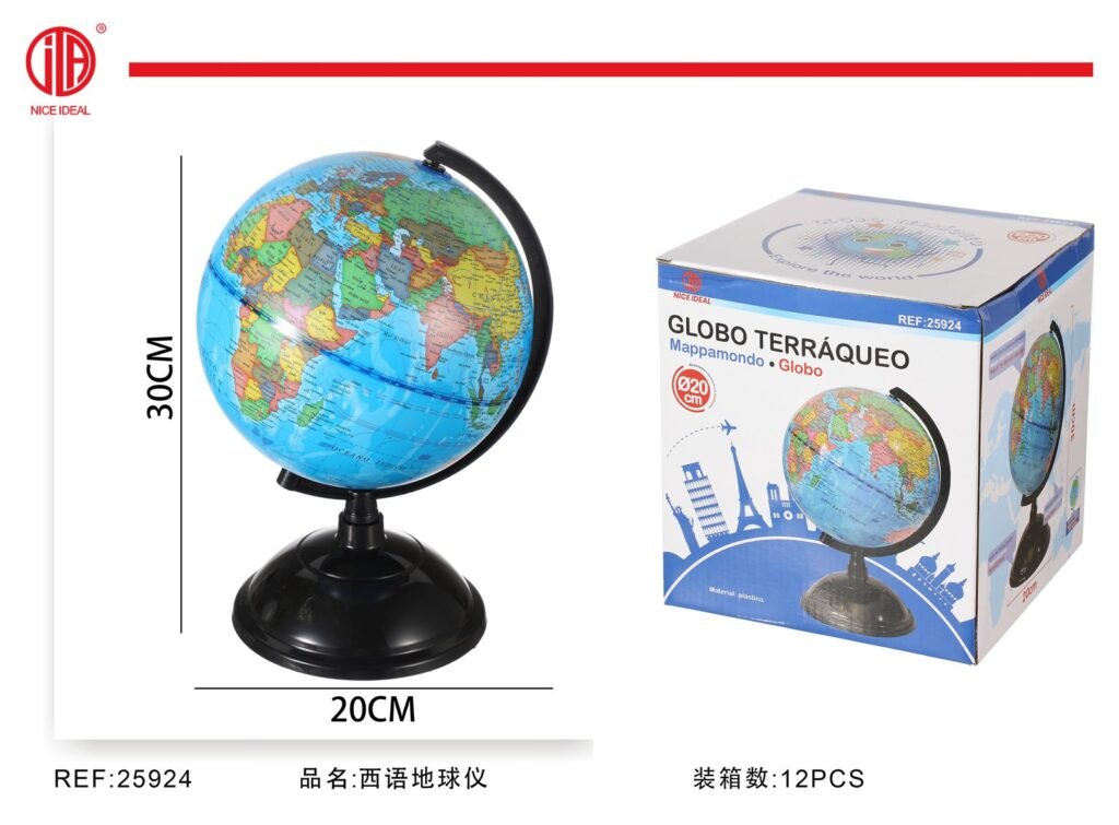 Globo terráqueo de escritorio de 20 cm