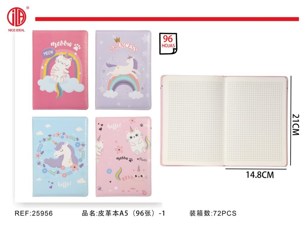 Cuaderno de cubierta de cuero A5 96Hoja -1