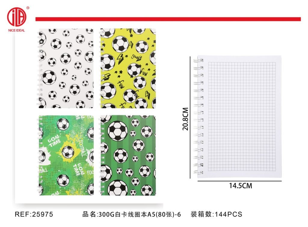 Cuaderno de enrollado 300g tamano A5 Hoja 80