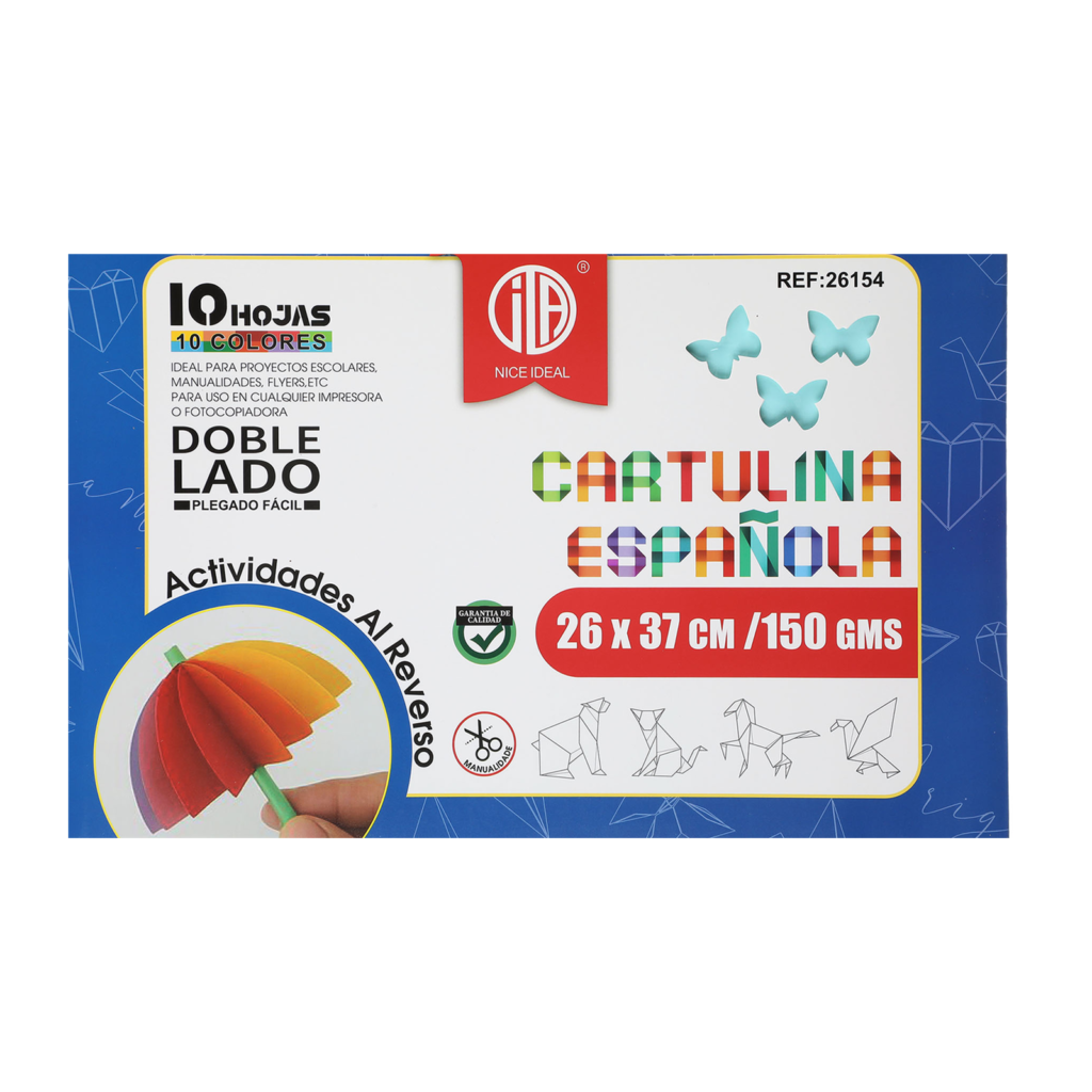 Cartulina Espanola 26x37cm 10hojas 150g
