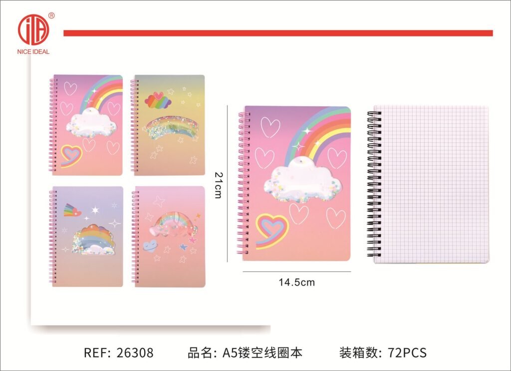 Cuaderno borde bobina 21*14.5