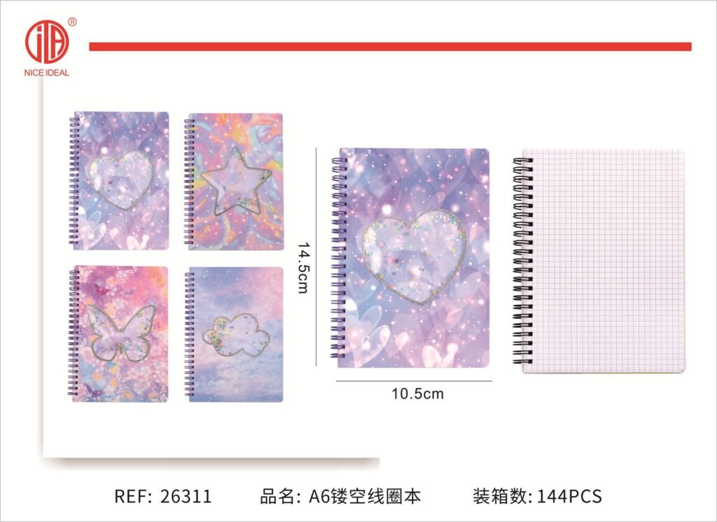 Cuaderno borde bobina 14.5*10.5