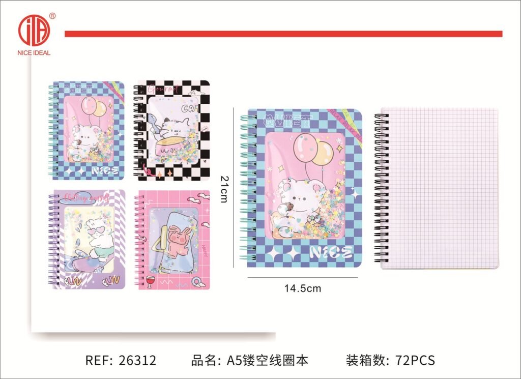 Cuaderno borde bobina 21*14.5