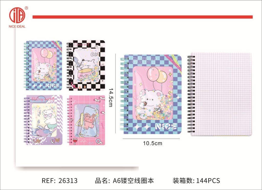 Cuaderno borde bobina 14.5*10.5