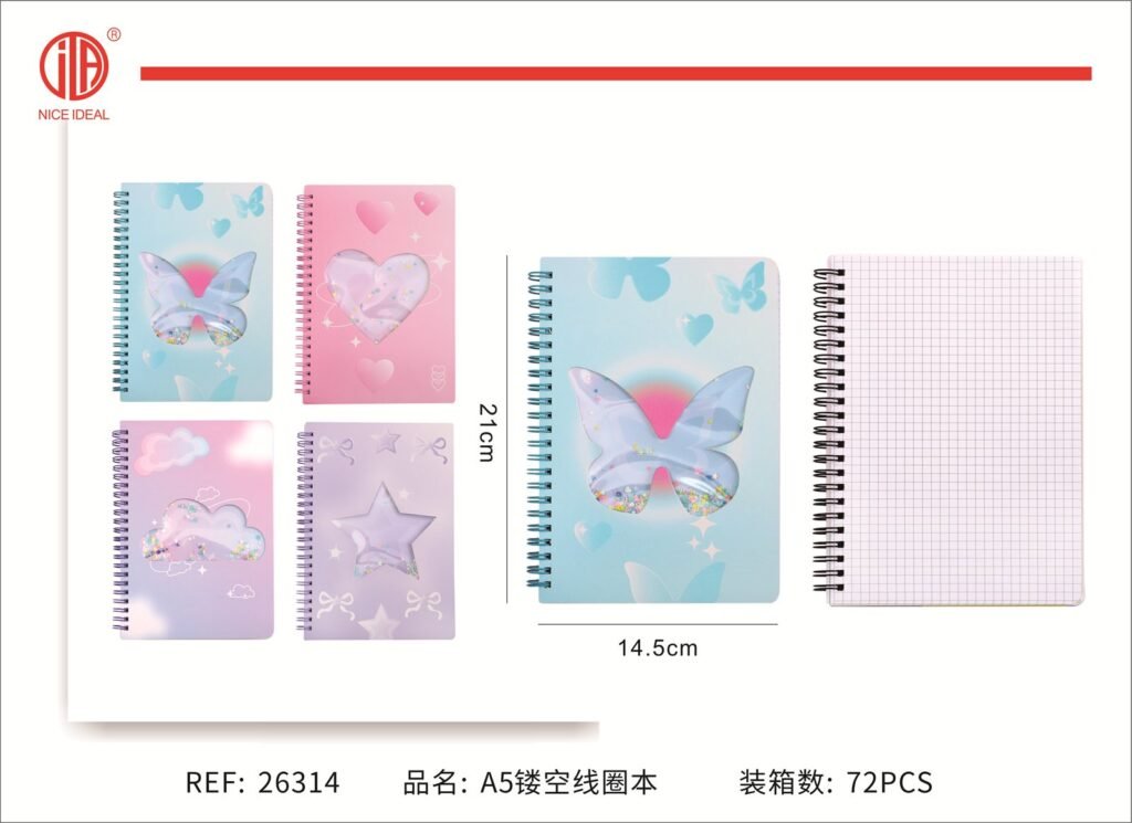 Cuaderno borde bobina 21*14.5