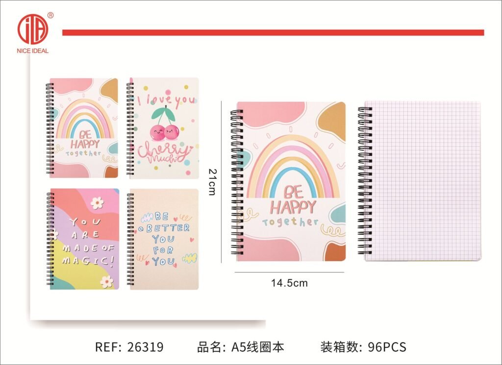 Cuaderno borde bobina 21*14.5