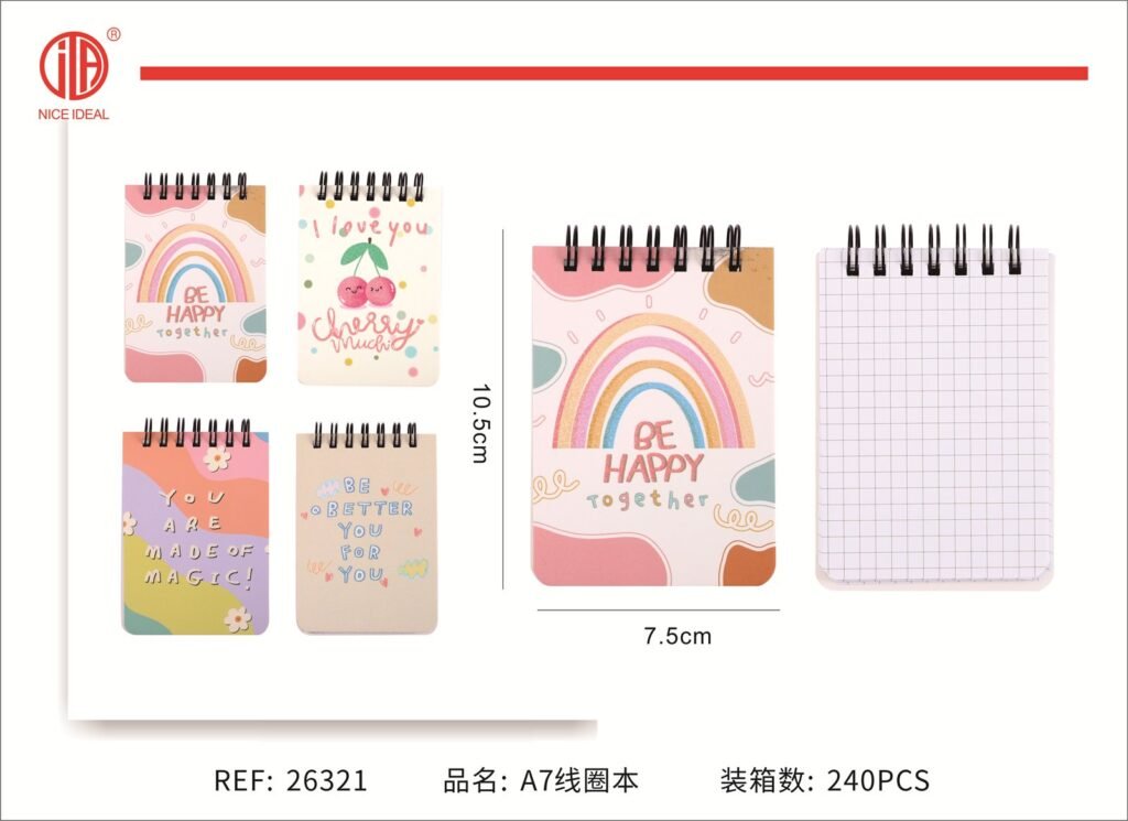 Cuaderno borde bobina 10.5*7.5