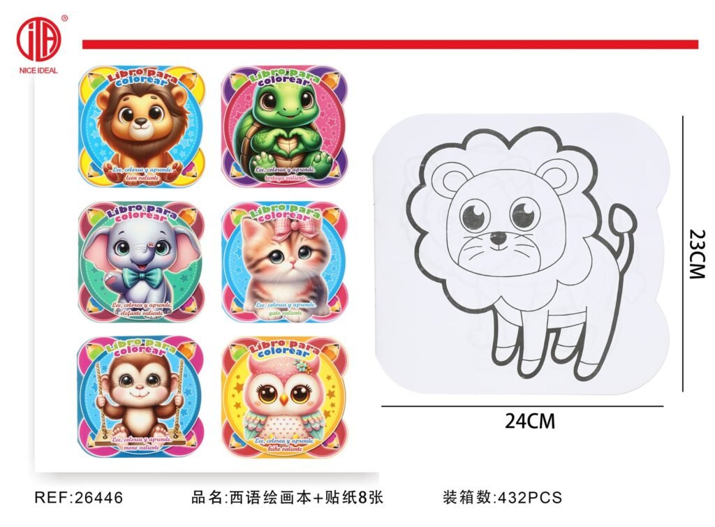 Cuaderno de colorear con stikers