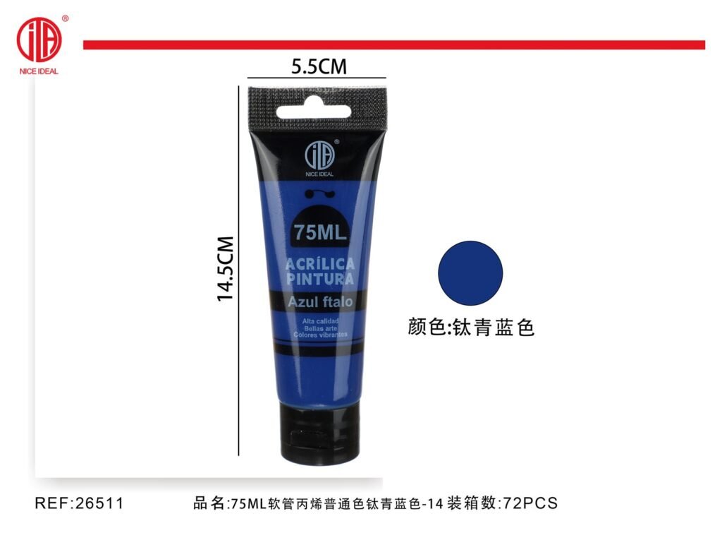 pintura acrilica -azul titanio 75ml