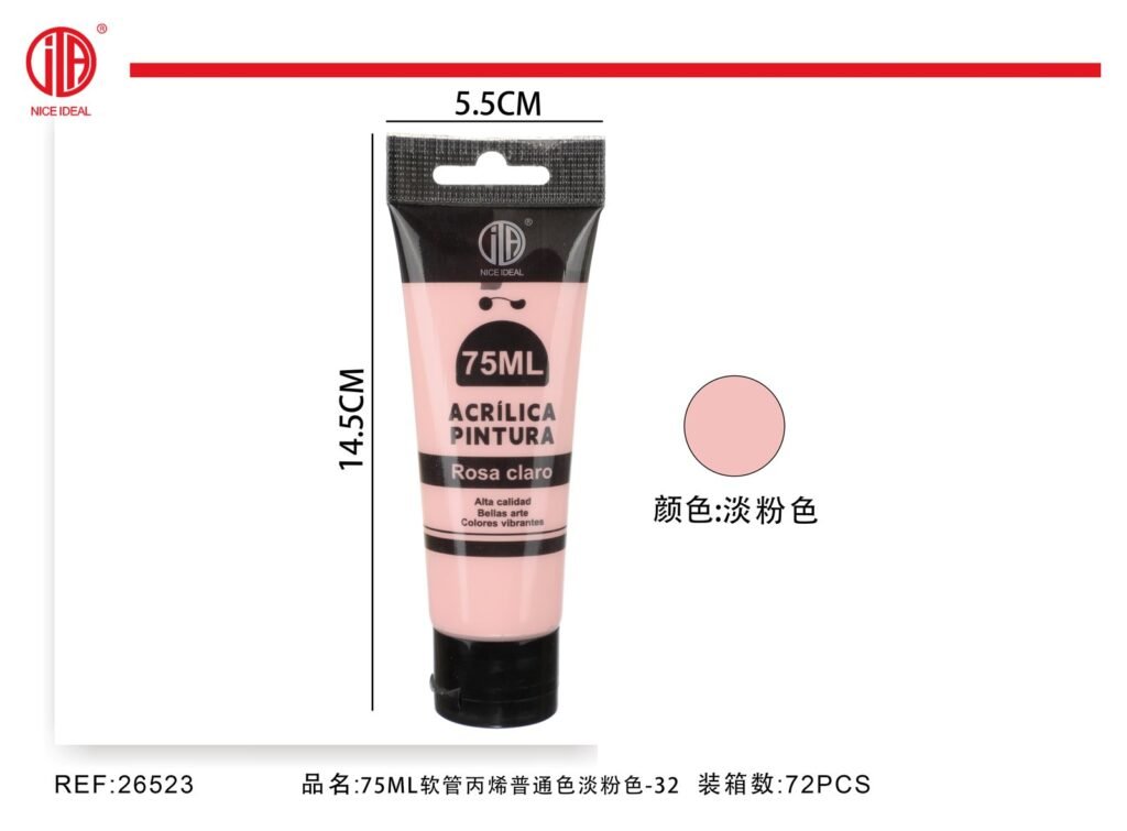 pintura acrilica -rosa claro 75ml