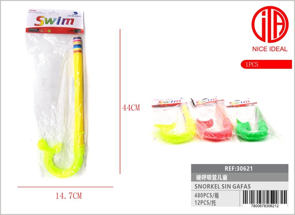 Tubo respirador infantil para natación de 44 cm
