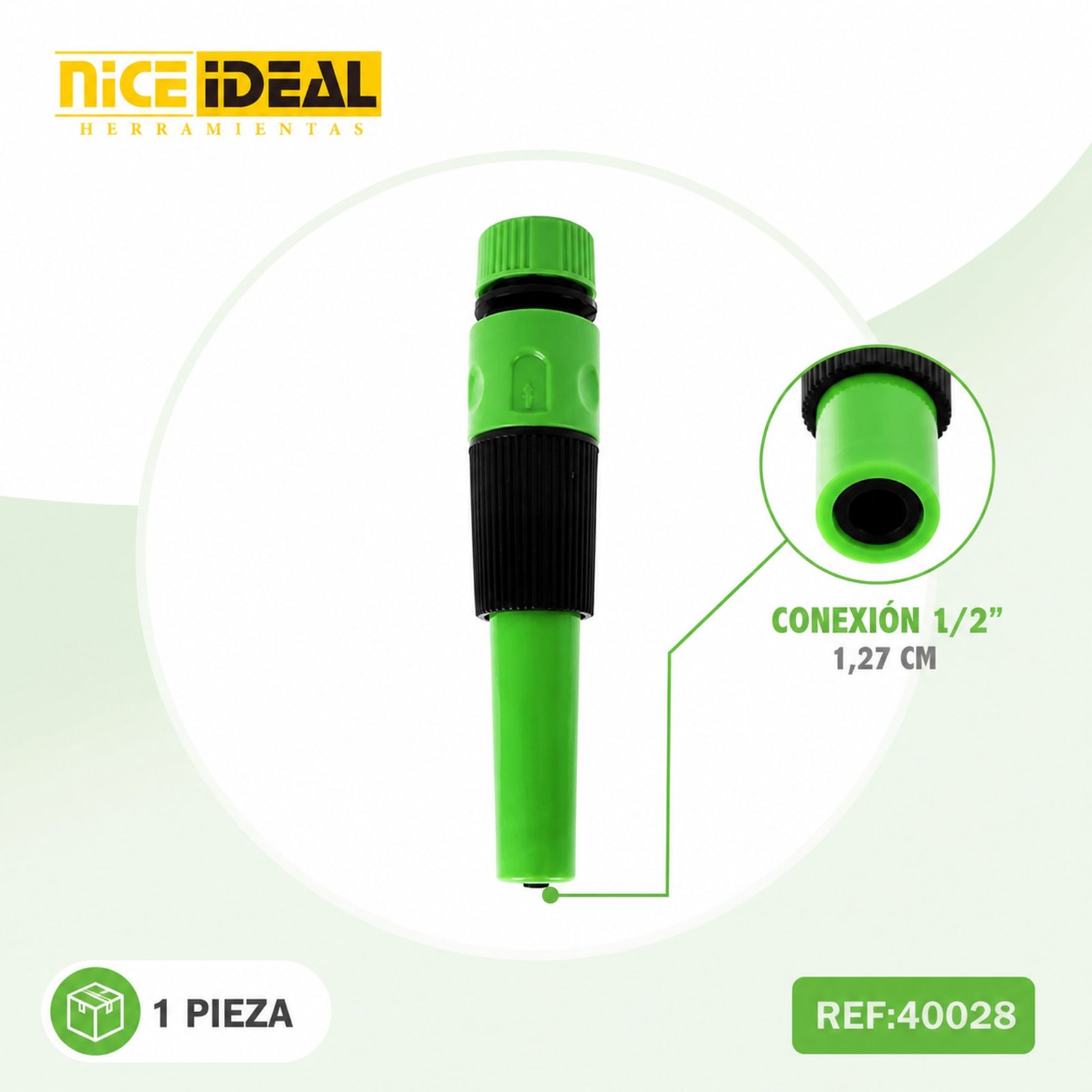 Compatibilidad de conexión 1/2 pulgada y 1,27 cm de la lanza de riego