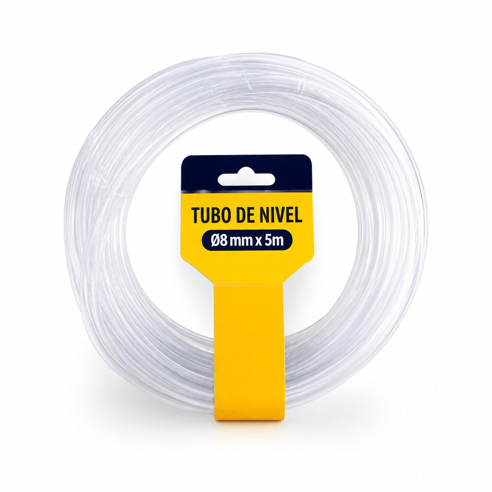 Tubo de nivel transparente Ø8 mm x 5 m enrollado, SKU 40032