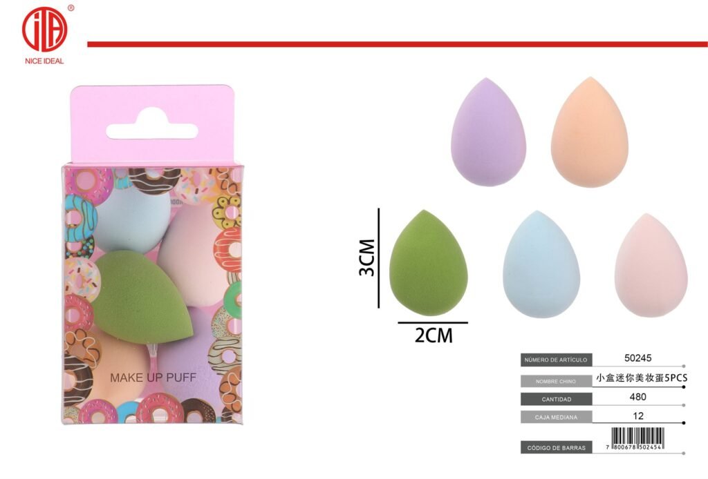 MINI ESPONJA DE MAQUILLAJE 5PCS
