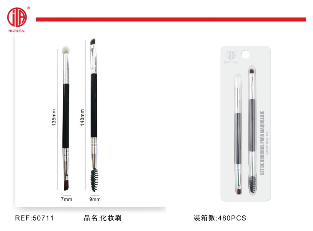 Set de 2 pinceles de maquillaje de doble punta