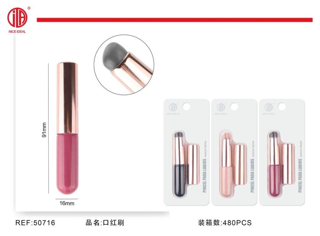 Pincel retráctil para labios con tapa 9,1 cm