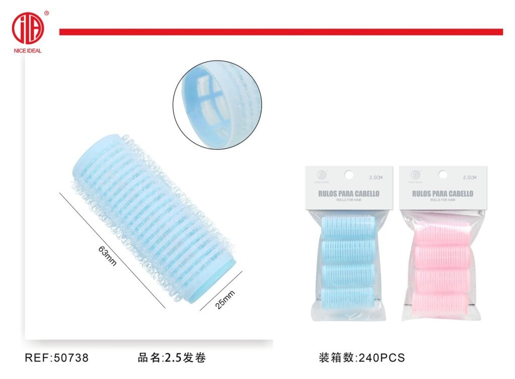 Set de rulos autoadherentes para cabello de 2,5 cm