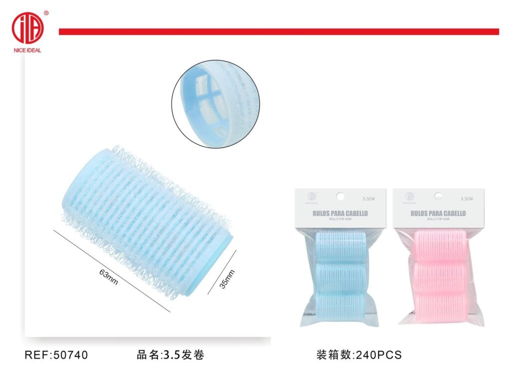 Set de rulos autoadherentes para cabello de 3,5 cm