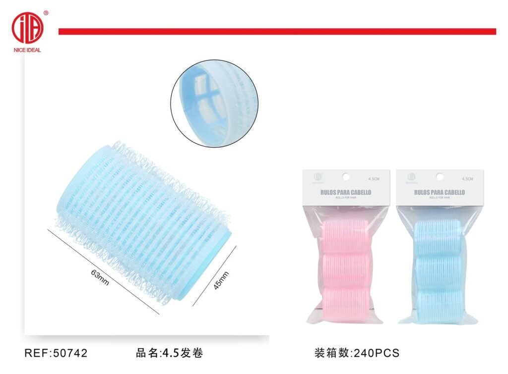 Set de rulos autoadherentes para cabello de 4,5 cm