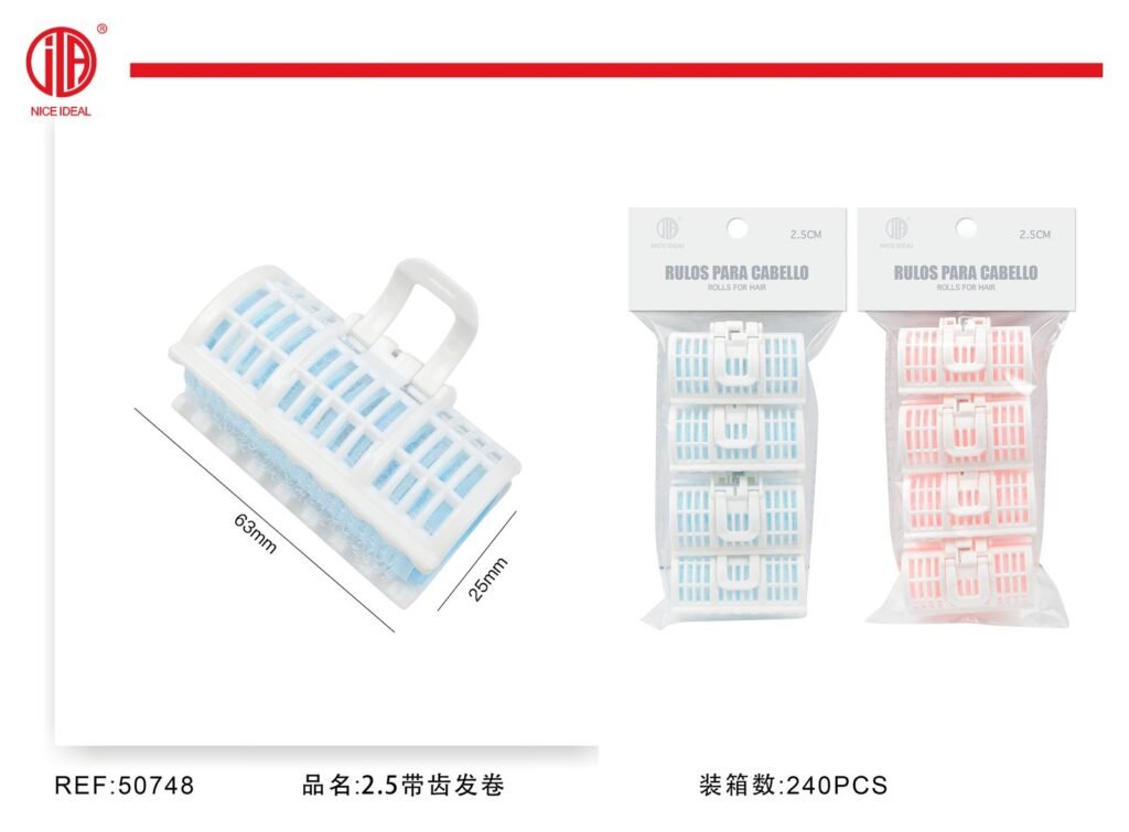 Set de 4 rulos autoadherentes de 2,5 cm