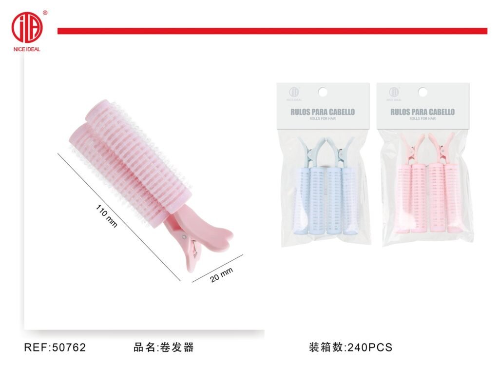 Set de 3 rulos con pinza de 11 cm