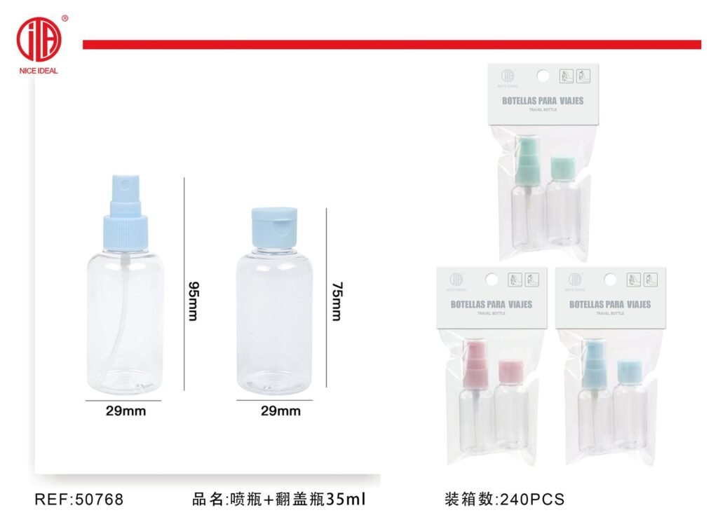 Set de 2 botellas de viaje de 35 ml