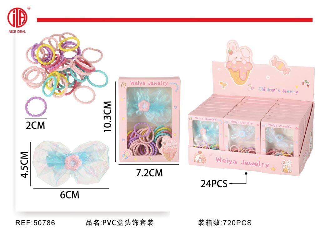 Set infantil de lazo y elásticos para cabello