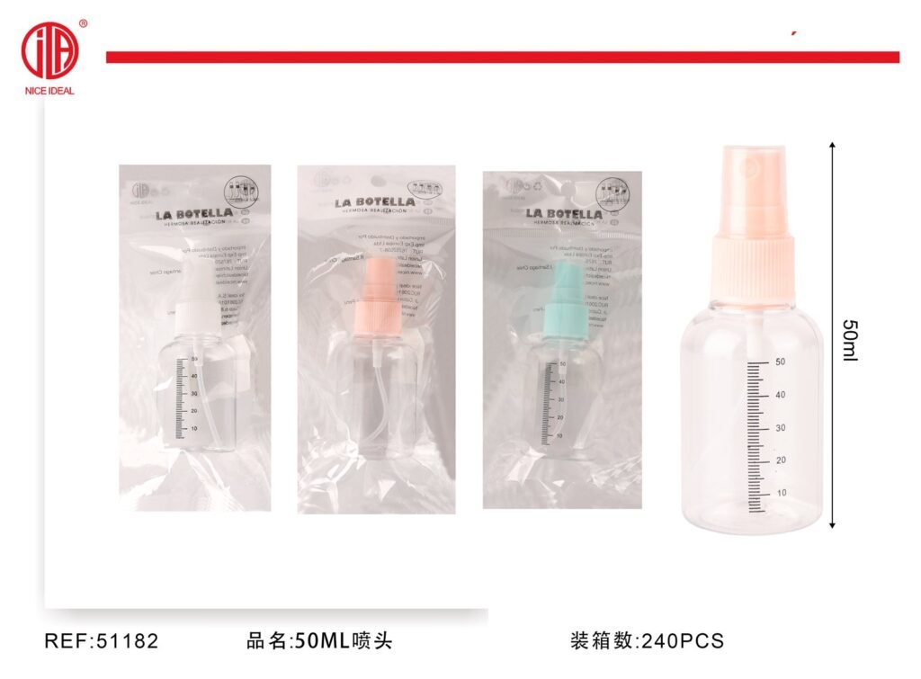 Botella spray graduada de viaje 50 ml