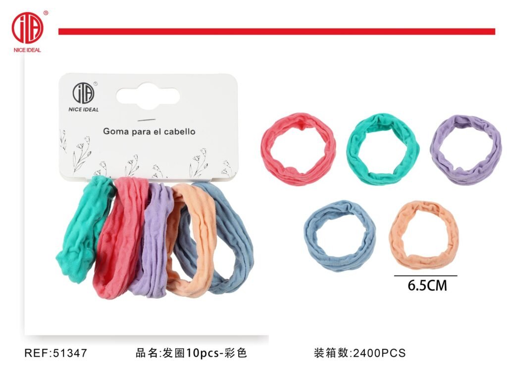 Set de 10 colets textiles de colores 6,5 cm