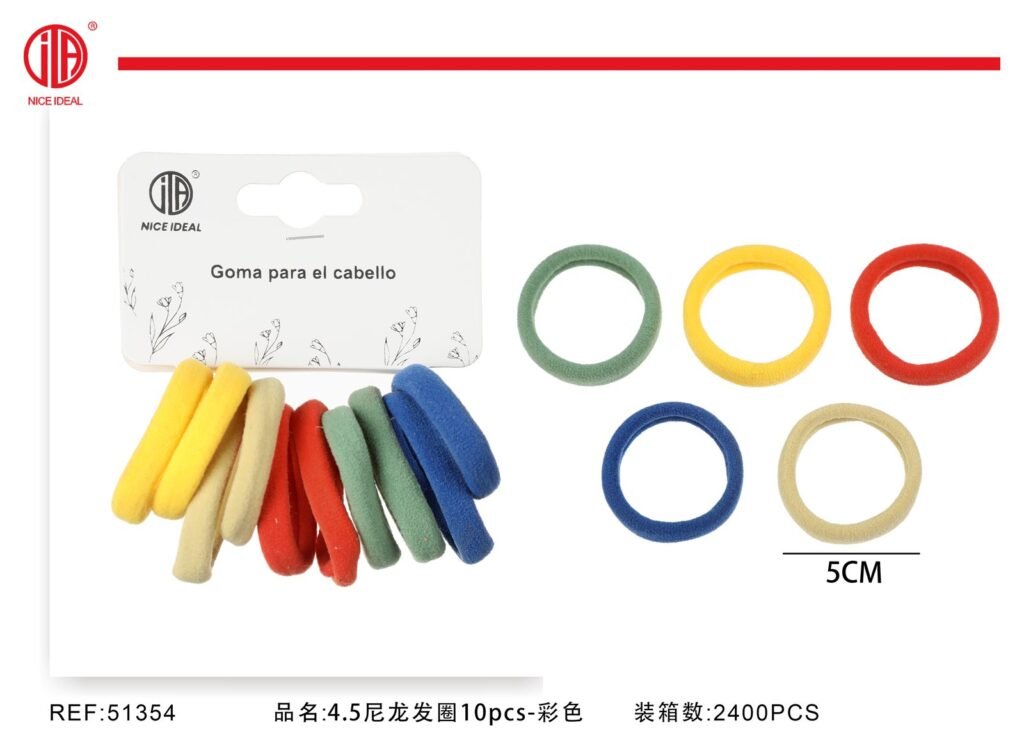 Set de 10 elasticos suaves de colores intensos