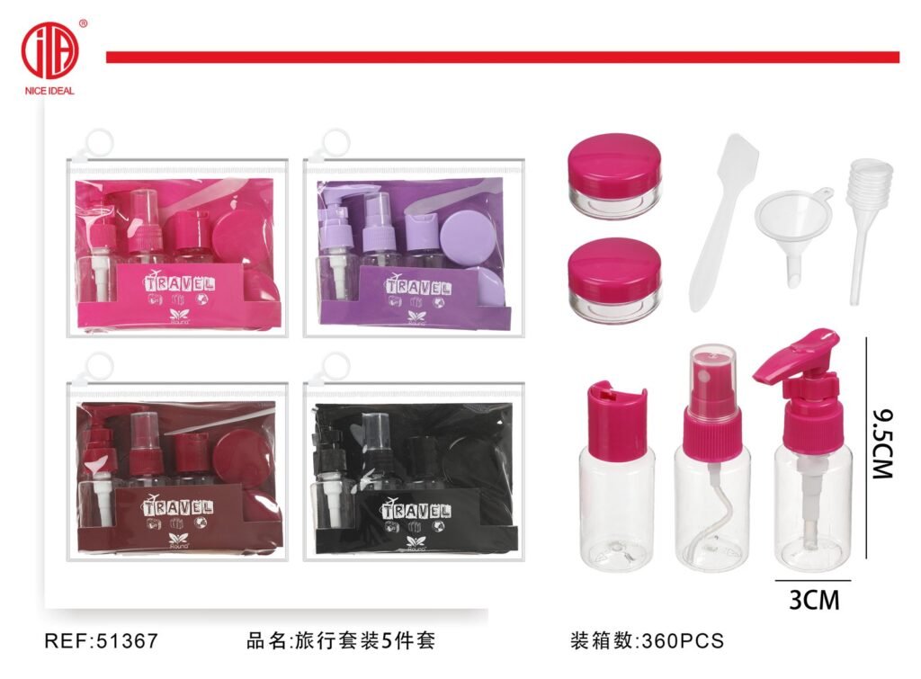 Set de 8 envases de viaje compacto