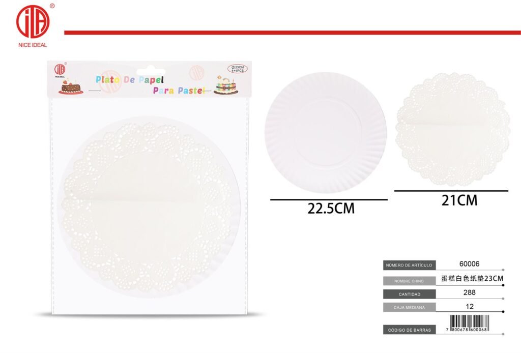 ALMOHADILLA DE PAPEL DE PASTEL 23CM 44PC