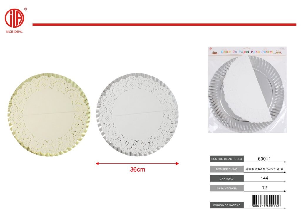 ALMOHADILLA DE PAPEL DE PASTEL 36CM 22PC