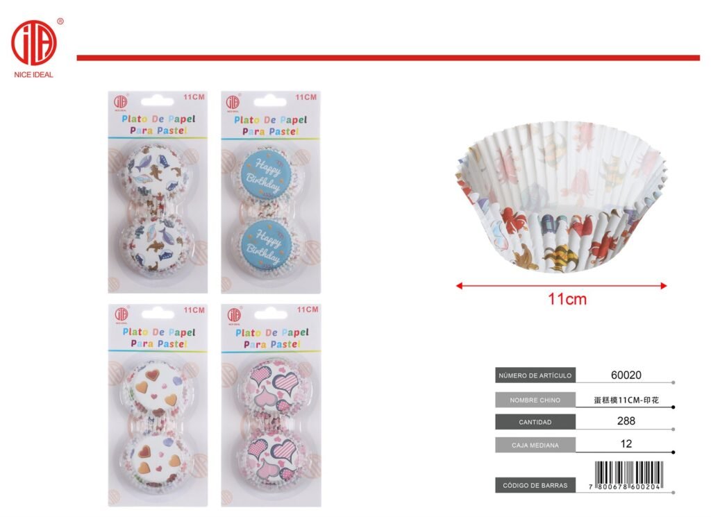 PLATO DE PAPEL PARA PASTEL - 2PCS