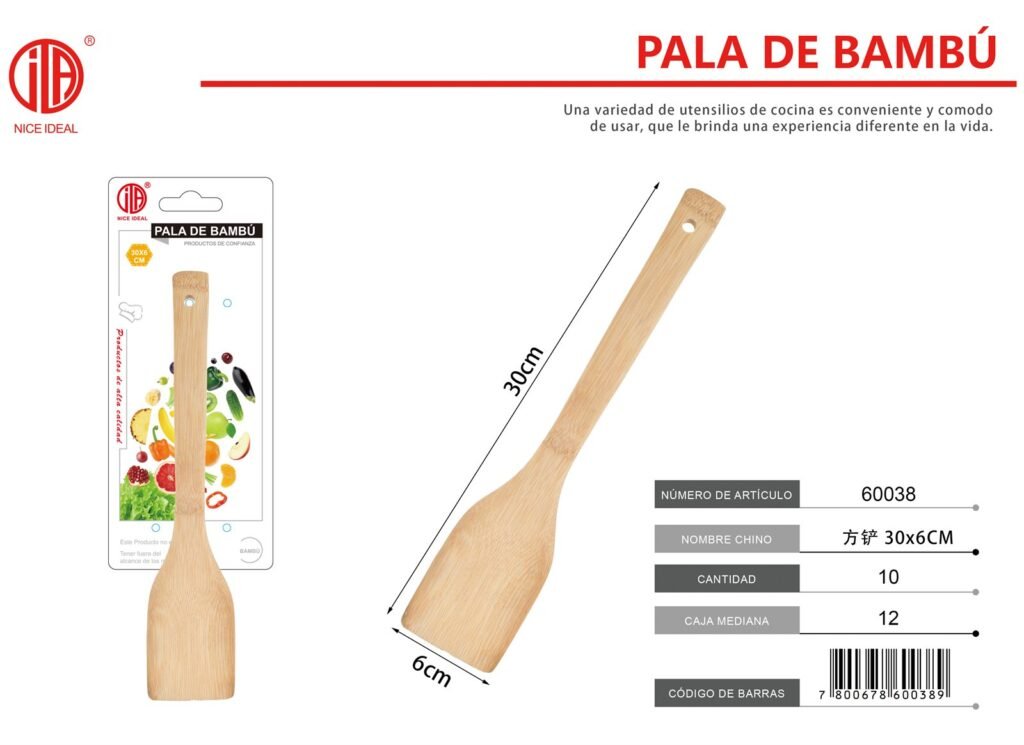 PALAS CUADRADA DE MADERA 30X6CM
