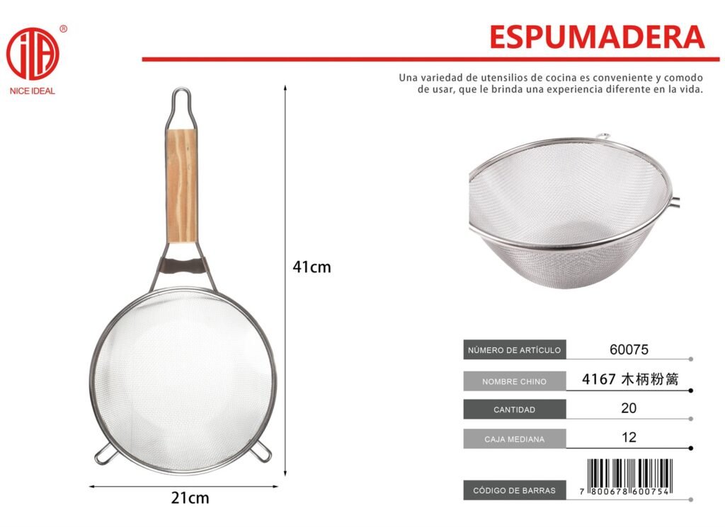 ESPUMADERA DE ACERO 21CM