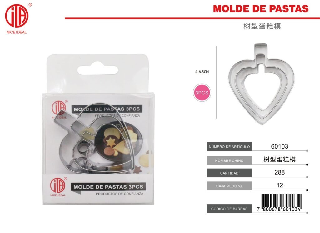 MOLDE DE PASTA 3PCS