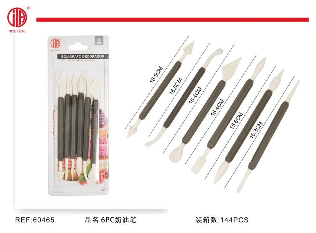 Set de 6 herramientas dobles para decorar pasteles