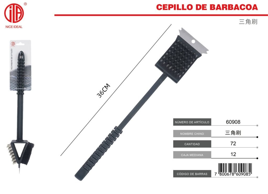 Cepillo de limpieza triangular con mango largo